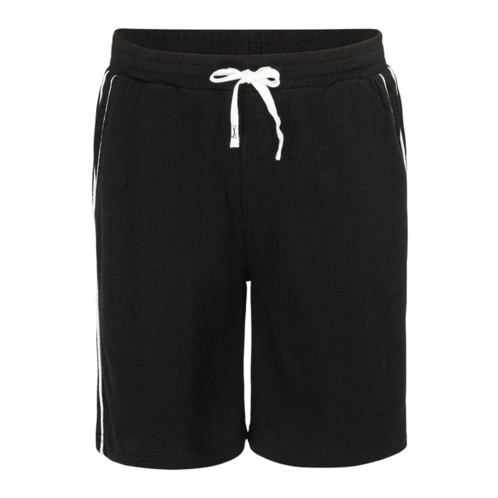 Fabric Mens Cotton Blend Shorts / Black